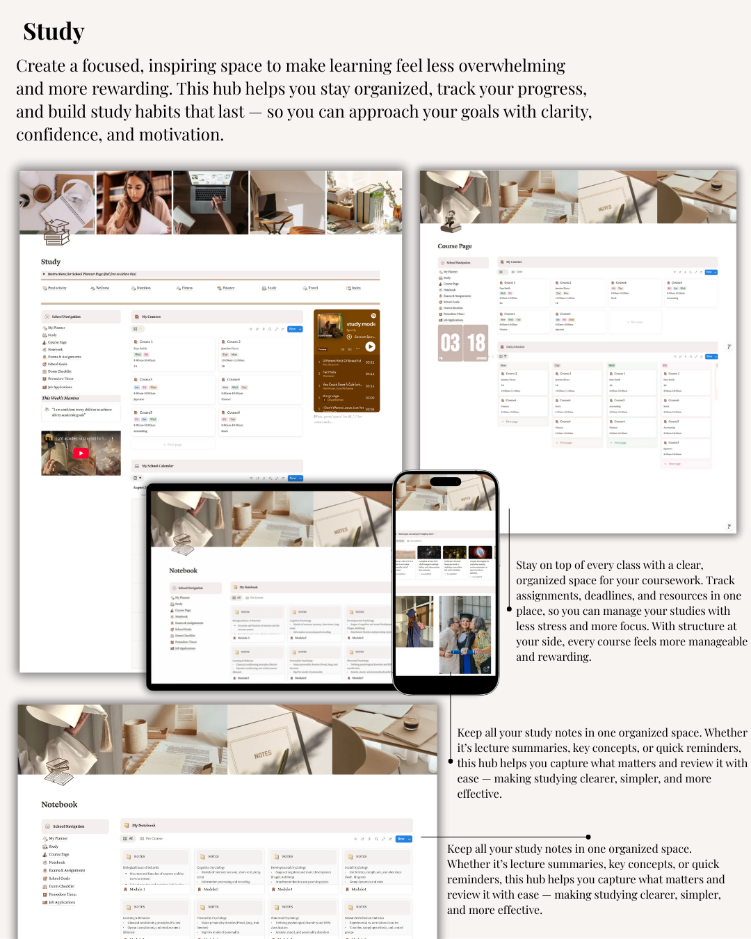 Stress-Free Productivity Hub for Young Women in Work & Life